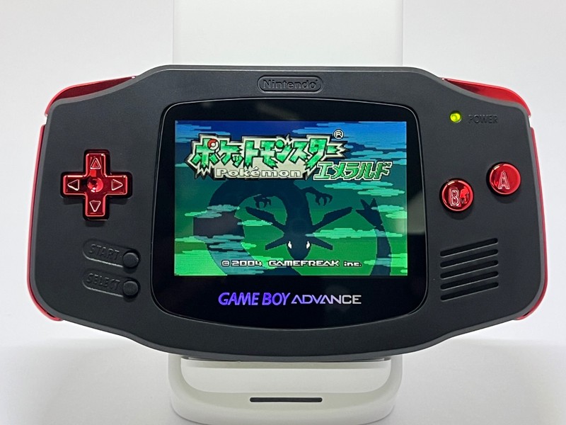 Nintendo Game Boy Advance Custom Backlit LCD Red Black Console GBA1