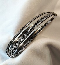 Vtg Sterling Silver 925 Hair Barrette Clip 3.25  