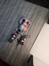 Ty Beanie Boo LINDI the Tie Dyed Kitty Cat 6" NEW Plush Stuffed Animal Toy