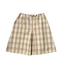 70s Vintage Highwaisted Plaid Skort Skirt Shorts Preppy Kneelength Mr Leonard.