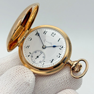 Amazing Antique ZENITH Solid 14k Yellow Gold Ladies Pocket Watch