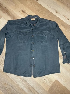 RedHead Ranch 2XL Lined Work Shirt Jacket Gray Snap Front Lightweight Shacket