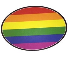 Gay Pride Rainbow Round Magnet Sign