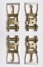 4x Ratchet Snap Handle 2" J Hook Truck Tie Down f Race Hauler Tow Dolly Strap