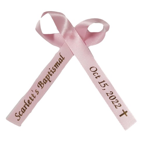 50 Personalized Ribbons Cut Baby Shower Bridal Wedding Baptism Birthday - Picture 116 of 241