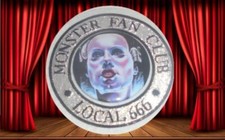 Classic Monster Movie BRIDE OF FRANKENSTEIN Fan Club Member Patch Button Pin TV
