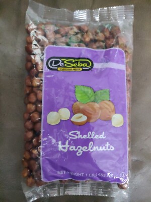 Fresh DeSeba Shelled Hazelnuts, 1 lb bags Made in USA
