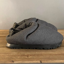 UGG Women's Spaceslider Jersey Slippers Size 5 Dark Grey Black Cozy Puffy