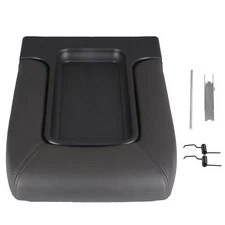 Center Console Fits 99-07 Chevy Silverado Avalanche Armrest Lid Latch Dark Gray
