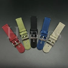 18 20 22 MM Canvas Nylon Strap Steel Hole quick release Watch Band Fits Citizen