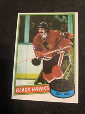1980-81 Topps Hockey Card #212 Grant Mulvey Chicago Blackhawks Nm Gum Stain
