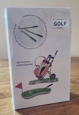 Desktop Miniature Detailed Model Golf Bag, Ball, Clubs  Cart Pen Holder NEW