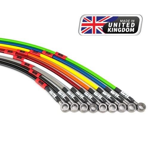 Yamaha DT125 R (1988-2003) Wezmoto Standard Stainless Braided Brake Lines - Picture 2 of 12