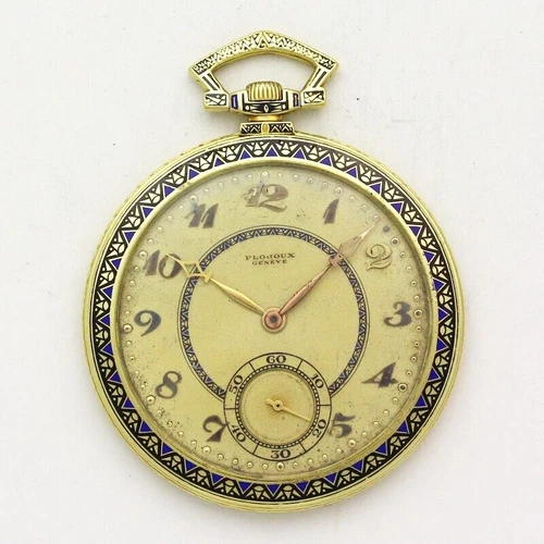 Plojoux Vacheron Constantin No. 2572 Solid 18K Gold Enamel Antique Pocket Watch