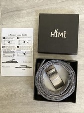 Mens HIMI Leather ratchet belt Brown NEW adjustable up to 44