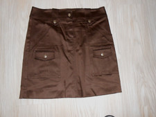 NWOT Women CACHE BROWN POCKETS Stretch Multi Blend Mini Skirt Size 6 SUPER CUTE 