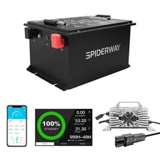 150Ah LiFePO4 Lithium Golf Cart Battery for 48V Yamaha G19 G22 With 25A Charger