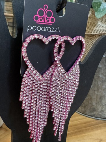 Paparazzi Jewelry ~Sumptuous Sweethearts~ Pink Post Earrings BLING BNWTs 🔥 - Picture 7 of 7