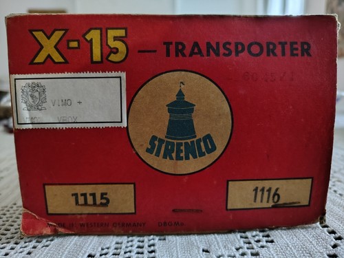 Giocattolo Latta Razzo X 15 MADE IN WESTERN GERMANY DITTA STRENCO 1959 con Box - Foto 17 di 19