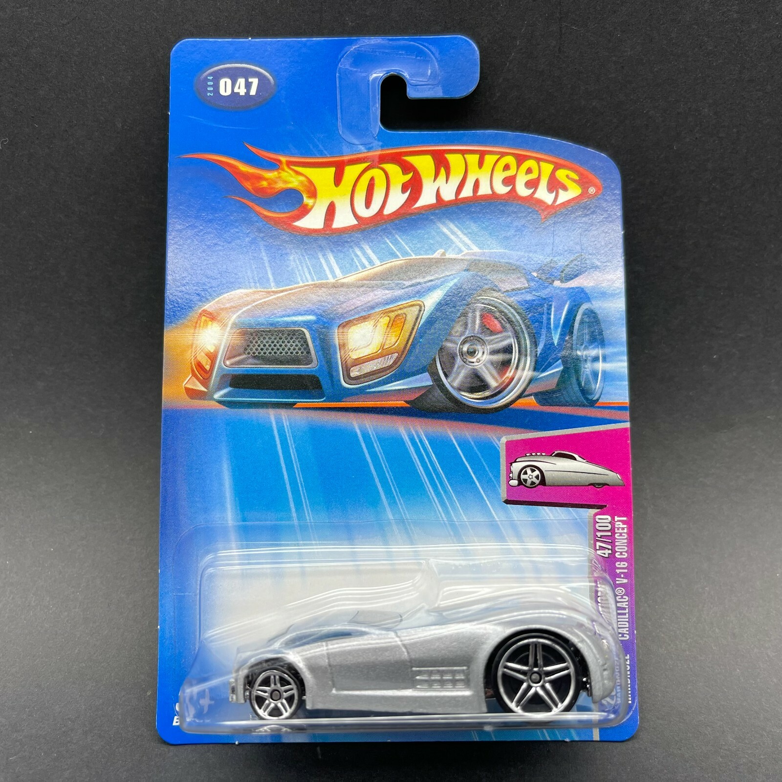 Hot Wheels 2004 First Editions Hardnoze Cadillac V-16 Concept Car 1/64 Scale 047