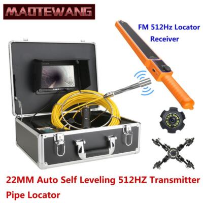 HD Pipe Locator Video Camera  Auto Self Leveling LED Light IP68 Sewer Inspection