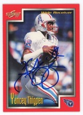 Yancey Thigpen-Signed 1999 Score #125 Trading Card (Titans)