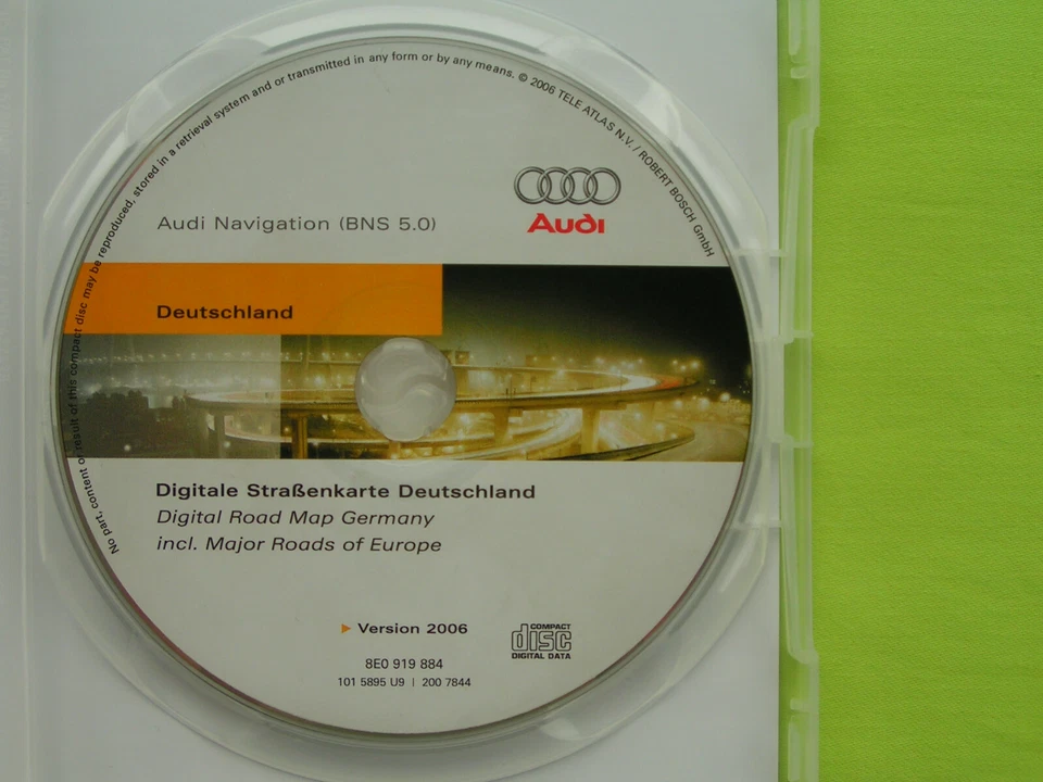 CD NAVIGATION SOFTWARE DEUTSCHLAND + EU 2006 AUDI BNS 5.0 A3 A4 TT 8E0 919 884 - Bild 3 von 3