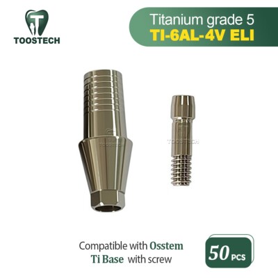 50pcs Titanium Base CAD/CAM Ti base Fits Osstem Hiossen TS platform Regular Mini