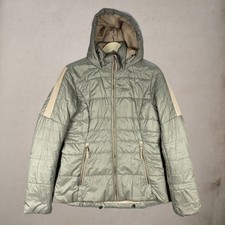 Icebreaker Jacket Womens M Gray Merino Loft Hooded Puffer Vintage