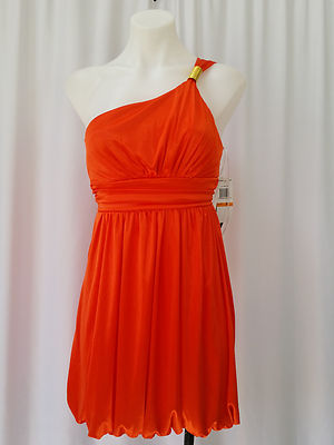 XOXO One Shoulder bubble Dress orange size S- NWT | eBay XOXO One Shoulder bubble Dress orange size S- NWT | eBay