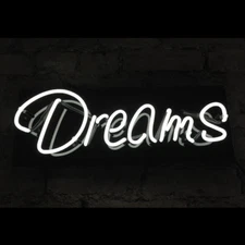 Dreams Neon Light Acrylic Sign Studio Room Party Wall Hanging Nightlight 20"