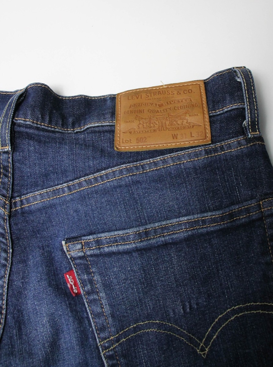 LEVI'S Lot 502 Jeans Men's W31/L32 Tapered Stretch Blue