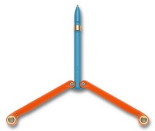 SPYDERCO BaliYo Flip Pen Heavy Duty Orange & Blue USA Made YUS116