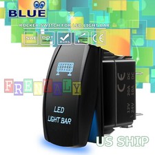 S3 Blue Led Light Bar 12v 20a 10a 5-pin Rocker Waterproof Switch Car Boat S3 Blue Led Light Bar 12v 20a 10a 5-pin Rocker Waterproof Switch Car Boat