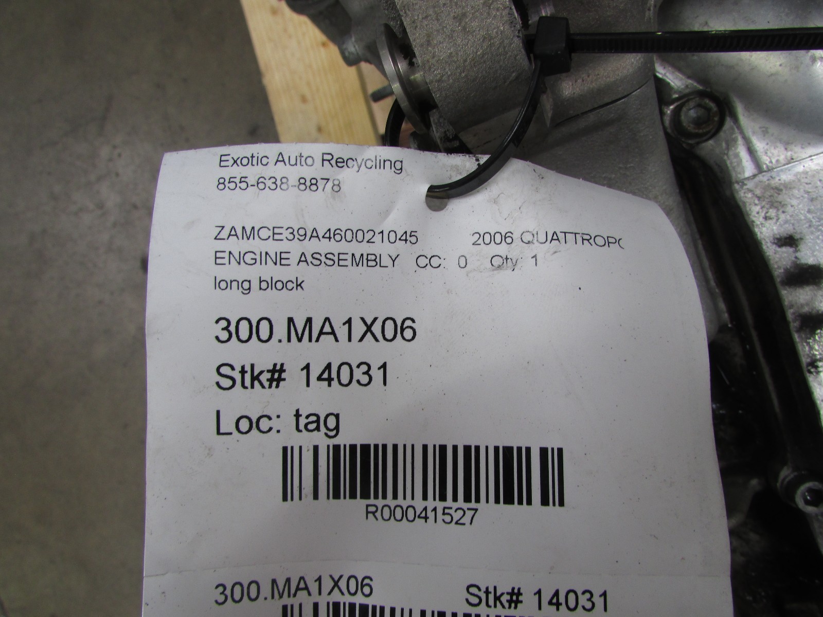 2006 Maserati M139 Quattroporte, Engine Long Block, With Warranty, Used