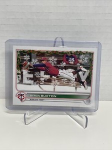 2022 Topps Holiday Byron Buxton Sled Image Variation SP HW67 821 Twins RARE