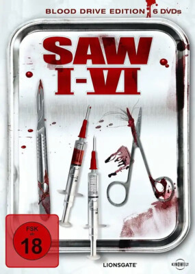SAW I-VI Blood Drive Edition 6 DVDs Saw 1-6 Special Edition SET DVD Box dvd318