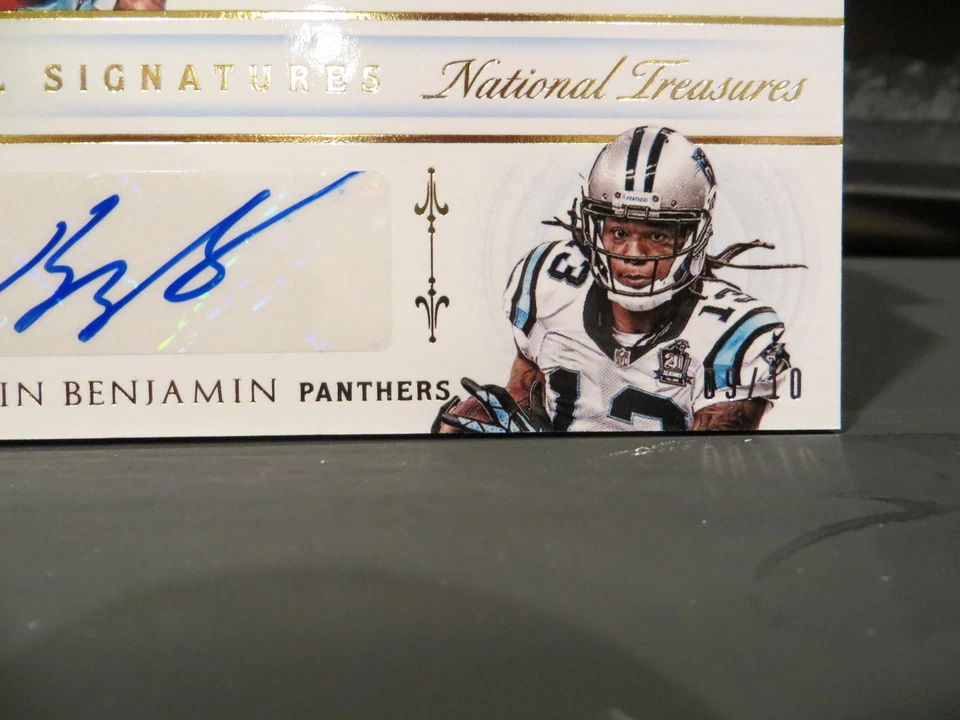 National Treasures Dual Autograph Panthers Kelvin Benjamin Funchess 09/10  2015 - Image 4 of 4