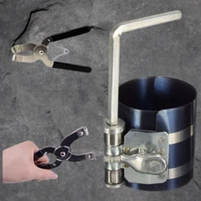Piston Ring Compressor Professional Piston Install Tool with Wrench 2-1/8" to 7"