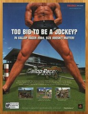 2004 Gallop Racer PS2 Print Ad/Poster Jockey Horse Racing Video Game Promo Art