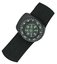 Explorer Watchband Compass Black Nylon With Hook-and-Loop Closure Synth. Casing