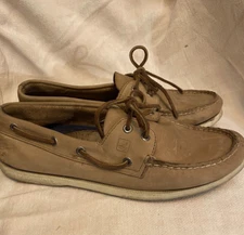 SPERRY TOP-SIDER Mens Tan Moc Toe Style Leather 2-Eye Boat SHOES, Size 10 M