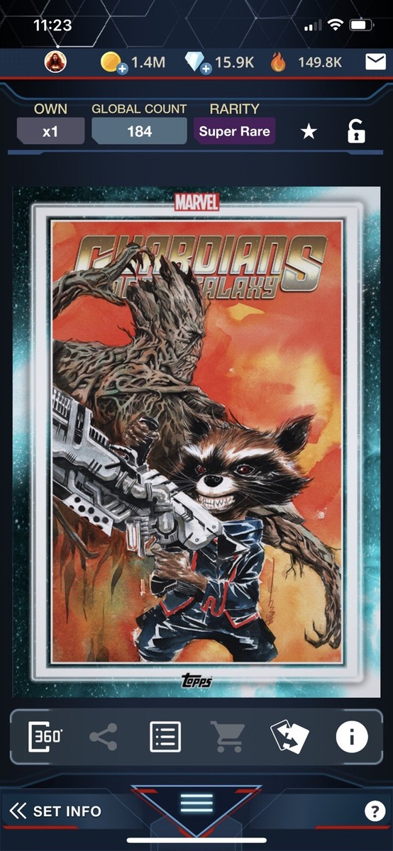 Topps Marvel Guardians of the Galaxy 2021 Collection SR, Rare, UC