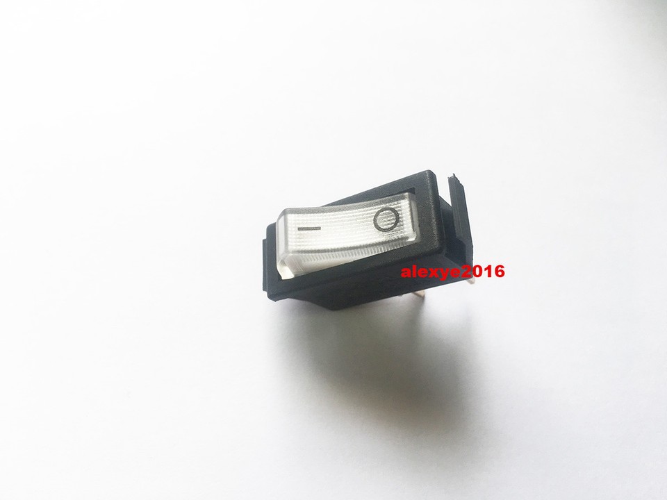 BAOKEZHEN SC791 Rocker Switch 2 Pins White Button 15A 250VAC Thermo ...