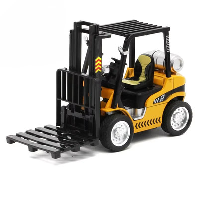 1:24 Crane Forklift Model Car Toy Diecast Metal Warehouse Lift Truck Sound Light