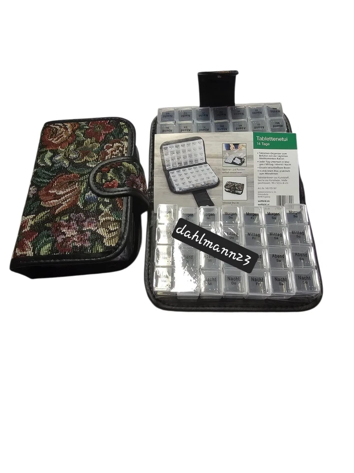 Weltbild Tablettenetui Organizer Etui 14Tage 19x12,5x6 cm Tabletten Box NEU