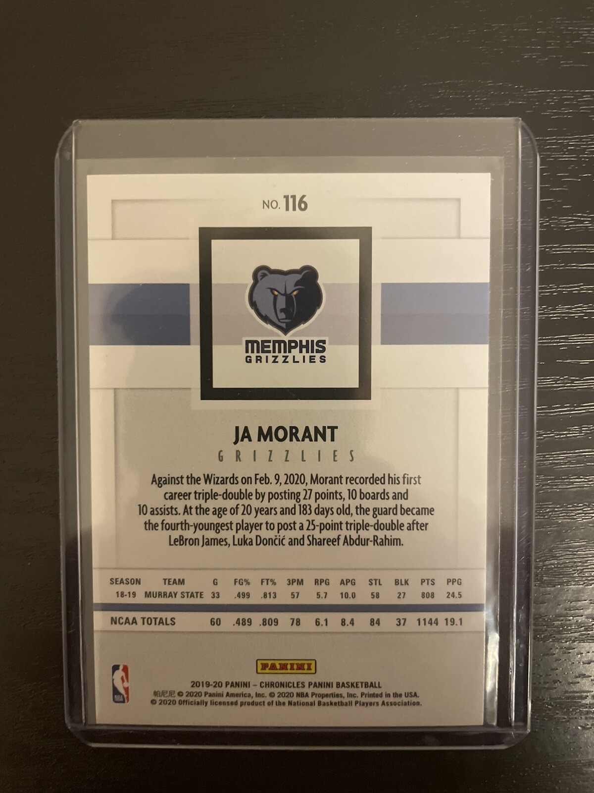 Ja Morant PSA 10 Chronicle RC One Of One Basketball Cards