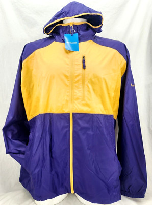 Columbia Flash Forward lightweight Windbreaker Purple Yellow Jacket Men's XXL