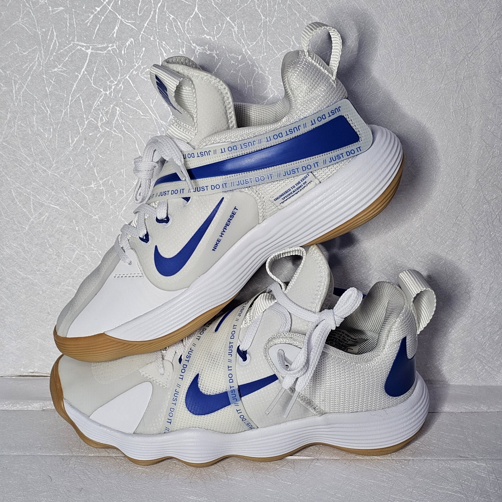 Nike React HyperSet Blue Void Gum Size 7.5 Womens Volleyball Shoes eBay