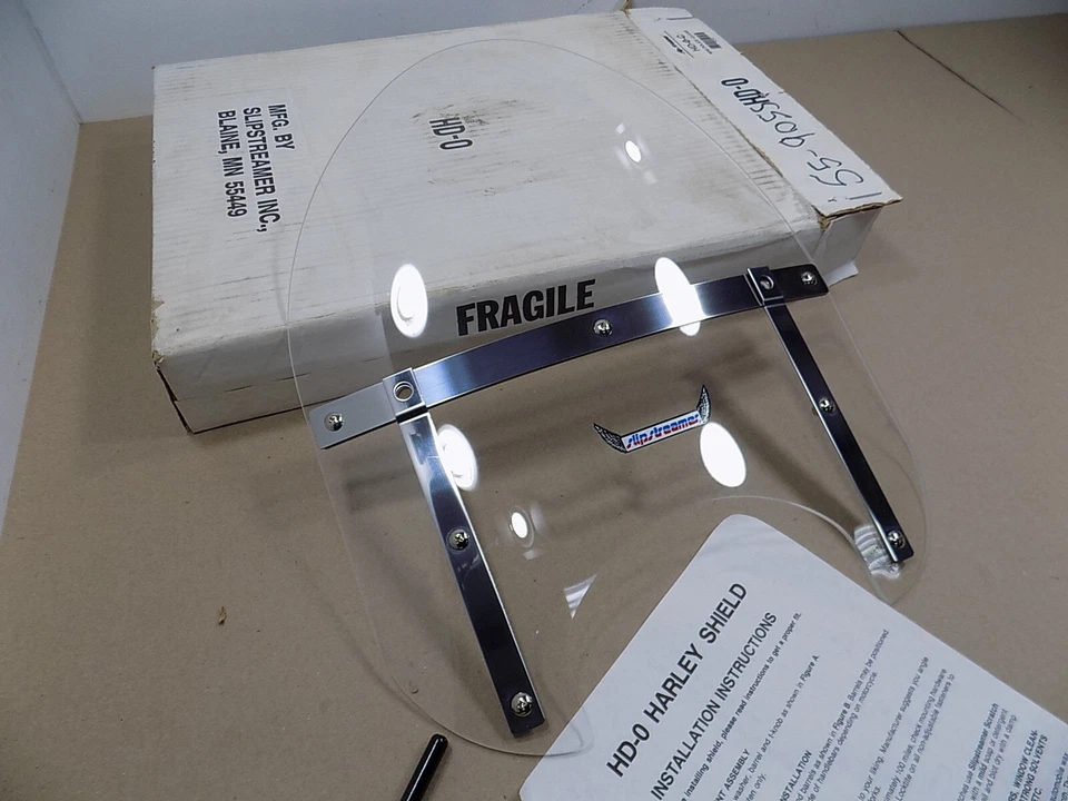 NUEVO KIT DE PARABRISAS TRANSPARENTE MINI POLICÍA SLIP STREAMER / HD-0-C / HARLEY Foto 3 de 4